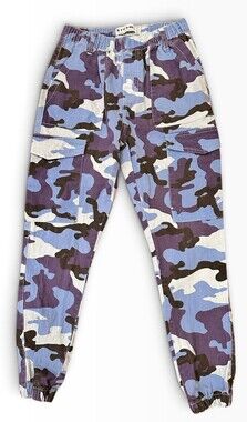 Kreamy Blue Camo Cargo Pants - Size Large (runs small!)